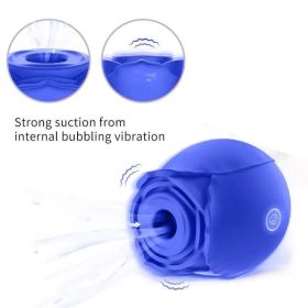 Discreet 10 Speed Personal Massage Rose Vibrator-Sucking Massager For Women (Option: Blue)