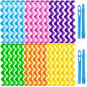Heatless Hair Curlers Wave Curls Styling Kit For Women Girls On Hair Care - 30 Pcs - 6 Colors (Option: W13535455)