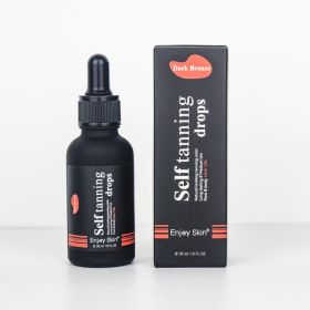 30ml Natural Organic Tanning Oil,Condensed Self Tanning Drops For Face & Body, Hydrating Natural Bronzing Glow Sunless Tanning Drops With Hyaluro (Option: Black)