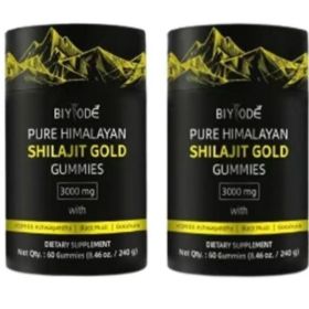 Pure Himalayan Shilajit Gummies  With Ashwagandha, Gokshura & Other Herbs No Added Sugar 60 Chewables Edible Supplement (Option: 2 Bottle)
